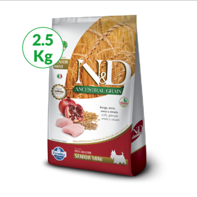 N&D Ancestral de pollo para Perros Senior de razas pequeñas x 2,5Kg