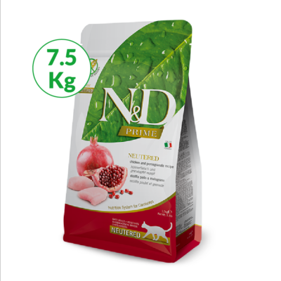 N&D Prime para Gatos castrados Adultos x 7,5Kg