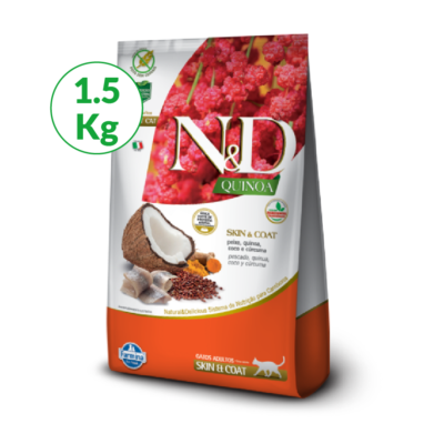 N&D Quinoa Piel para Gatos Adultos x 1,5Kg