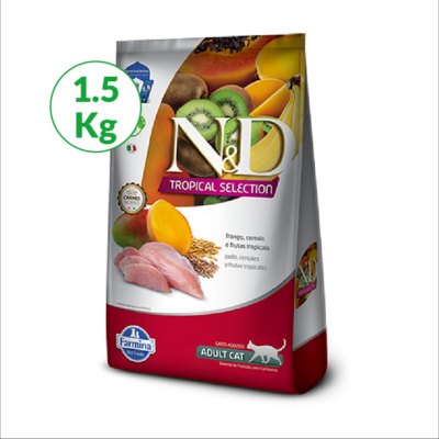 N&D Tropical de Pollo para Gatos Adultos x 1,5Kg